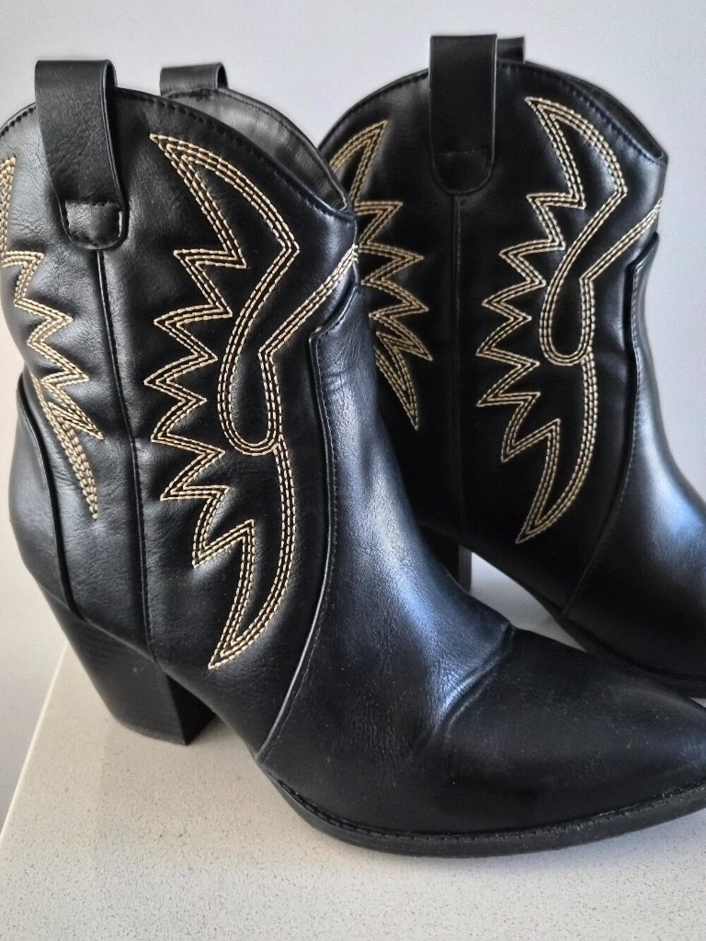 Black cowboy boots